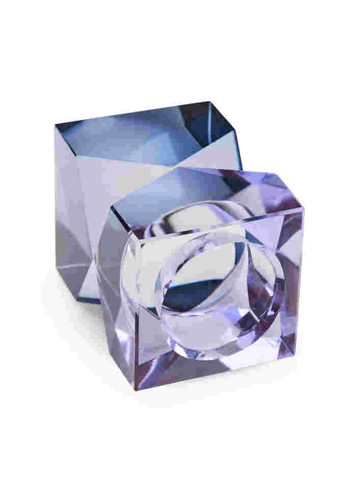 Ljusstake i kristallglas, Blue, Packshot image number 1