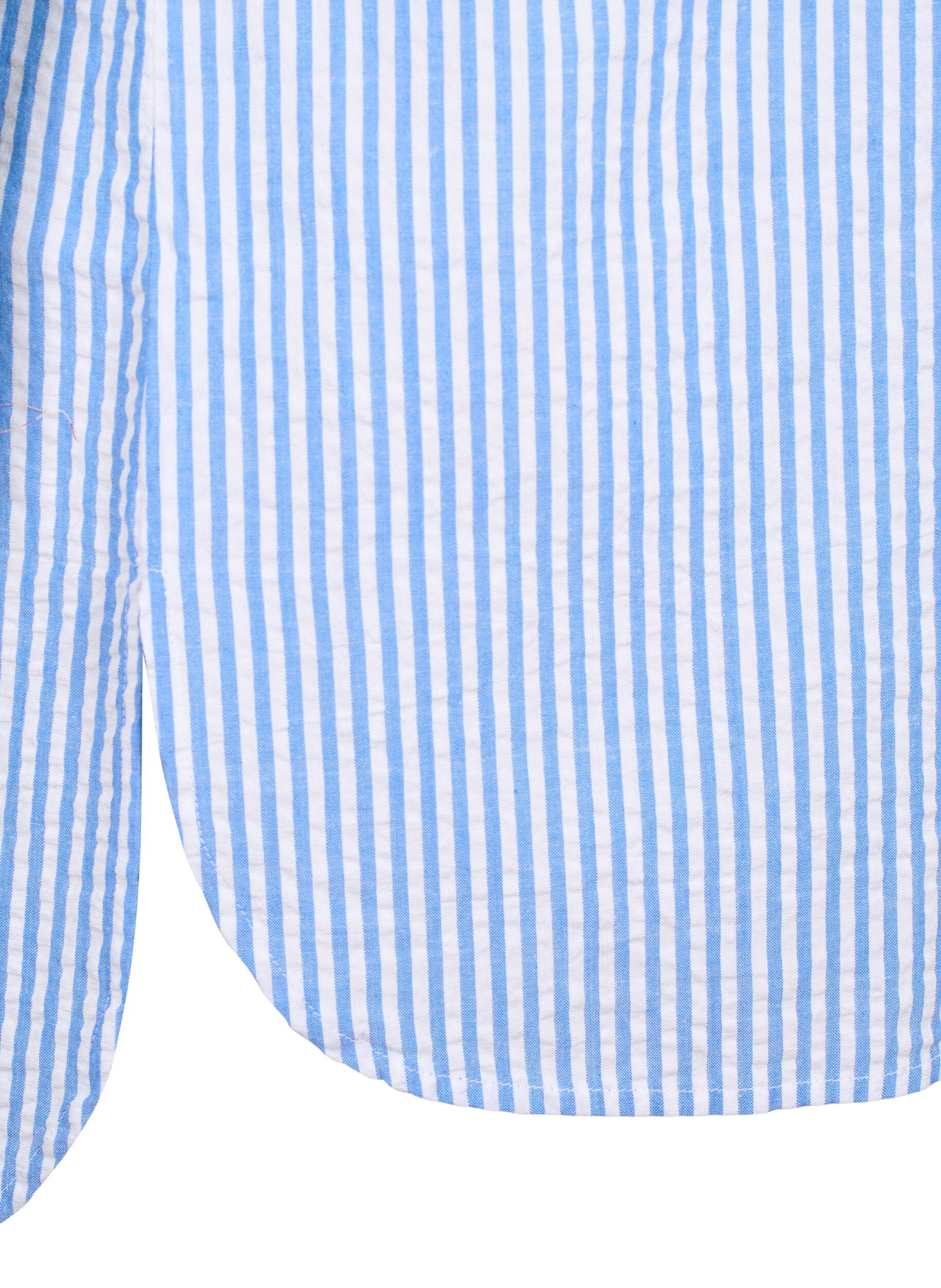 Zizzi Randig skjorta med br&ouml;stfickor, Light Blue Stripe , Packshot image number 3