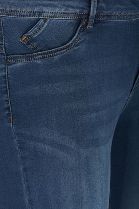 Extra slim Amy jeans med hög midja, Blue d. washed, Packshot image number 2