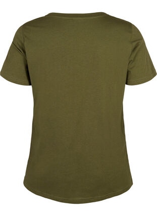 T-shirt i bomull med tryck, Ivy Green MADE WITH, Packshot image number 1
