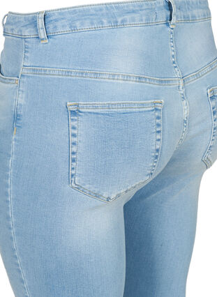 Superslim Amy Jeans med hög midja, Light blue denim, Packshot image number 3