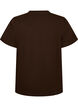 T-shirt i ekologisk bomull med tryck framtill, Brun, Packshot image number 1