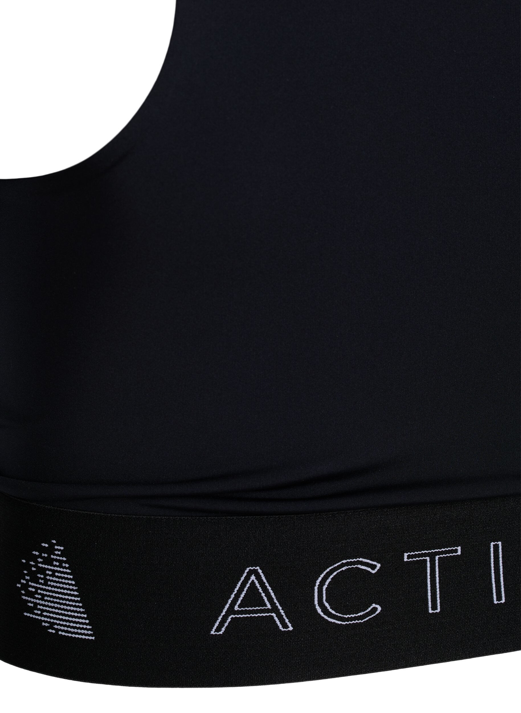 Zizzi Sport-bh med kryssdetalj, Black, Packshot image number 3