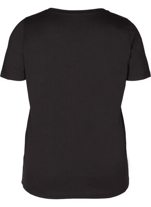 T-shirt med tryck, Black Flamingo, Packshot image number 1