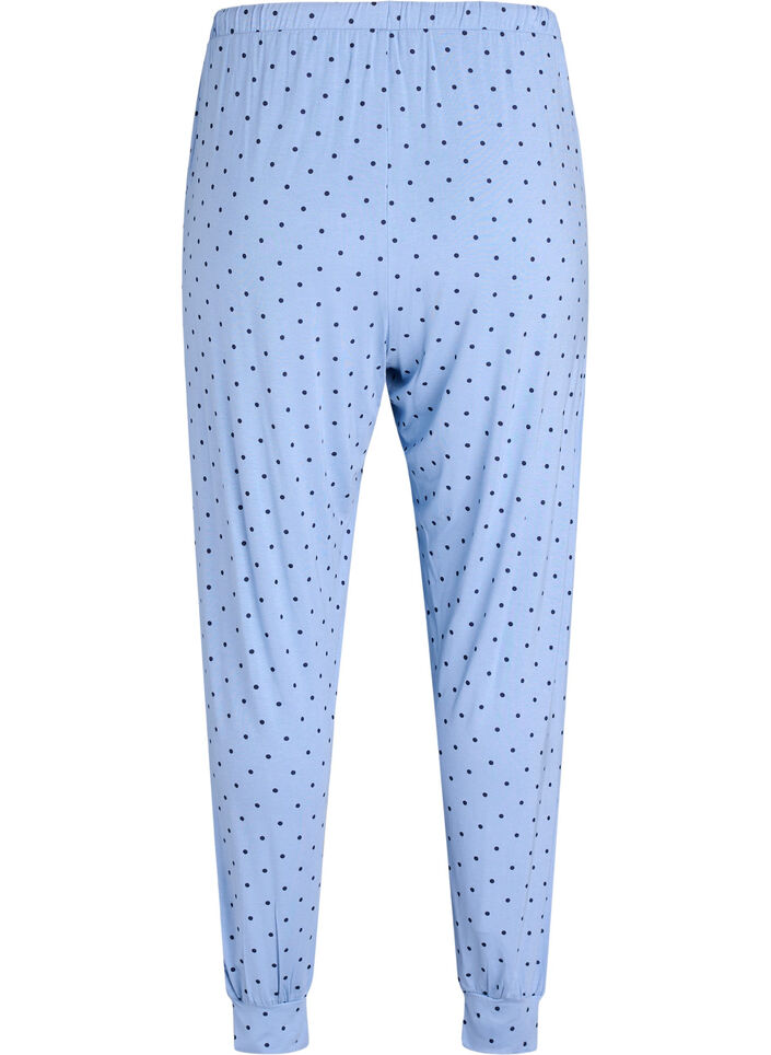 Nattbyxor i modal med h&ouml;g midja, Bl&aring;, Packshot image number 1