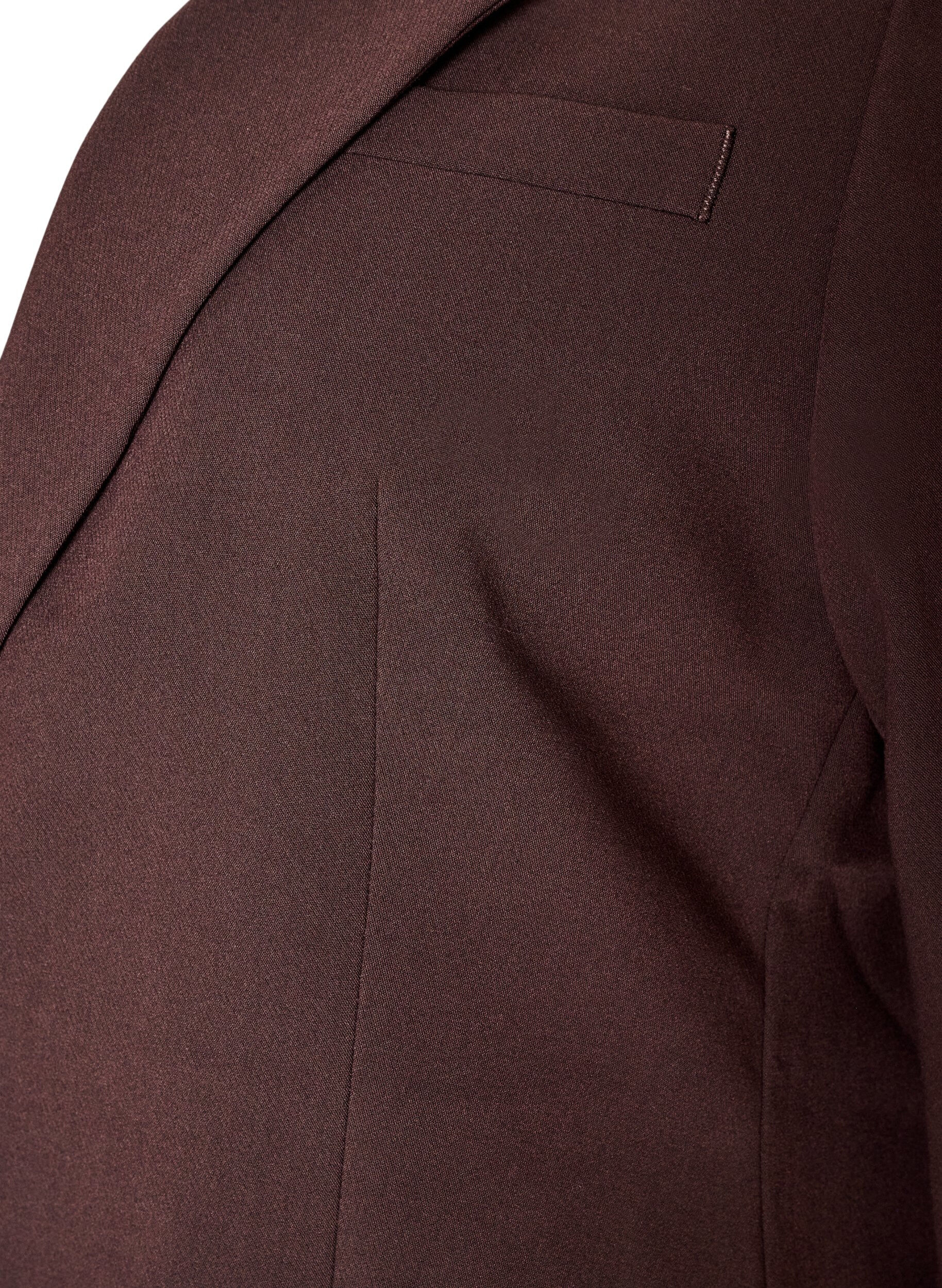 ZizziKlassisk kavaj med en knapp, Brun, Packshot image number 4