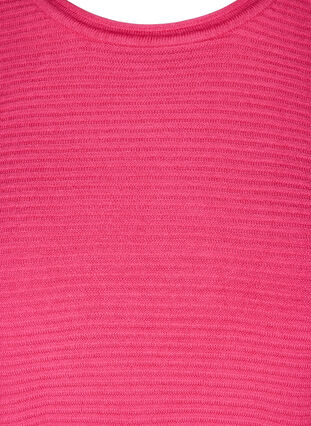 Stickad tröja med rund halsringning, Hot Pink, Packshot image number 2