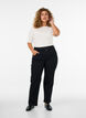 Gemma-jeans med normal passform och h&ouml;g midja, Svart, Model image number 0