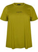 T-shirt i bomull med textm&auml;rke, Gr&ouml;n, Packshot image number 0