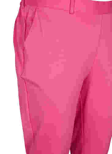 Croppade byxor med fickor, Shocking Pink, Packshot image number 2
