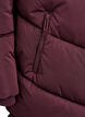L&aring;ng pufferjacka med huva och fickor, M&ouml;rk Bordeaux, Packshot image number 3