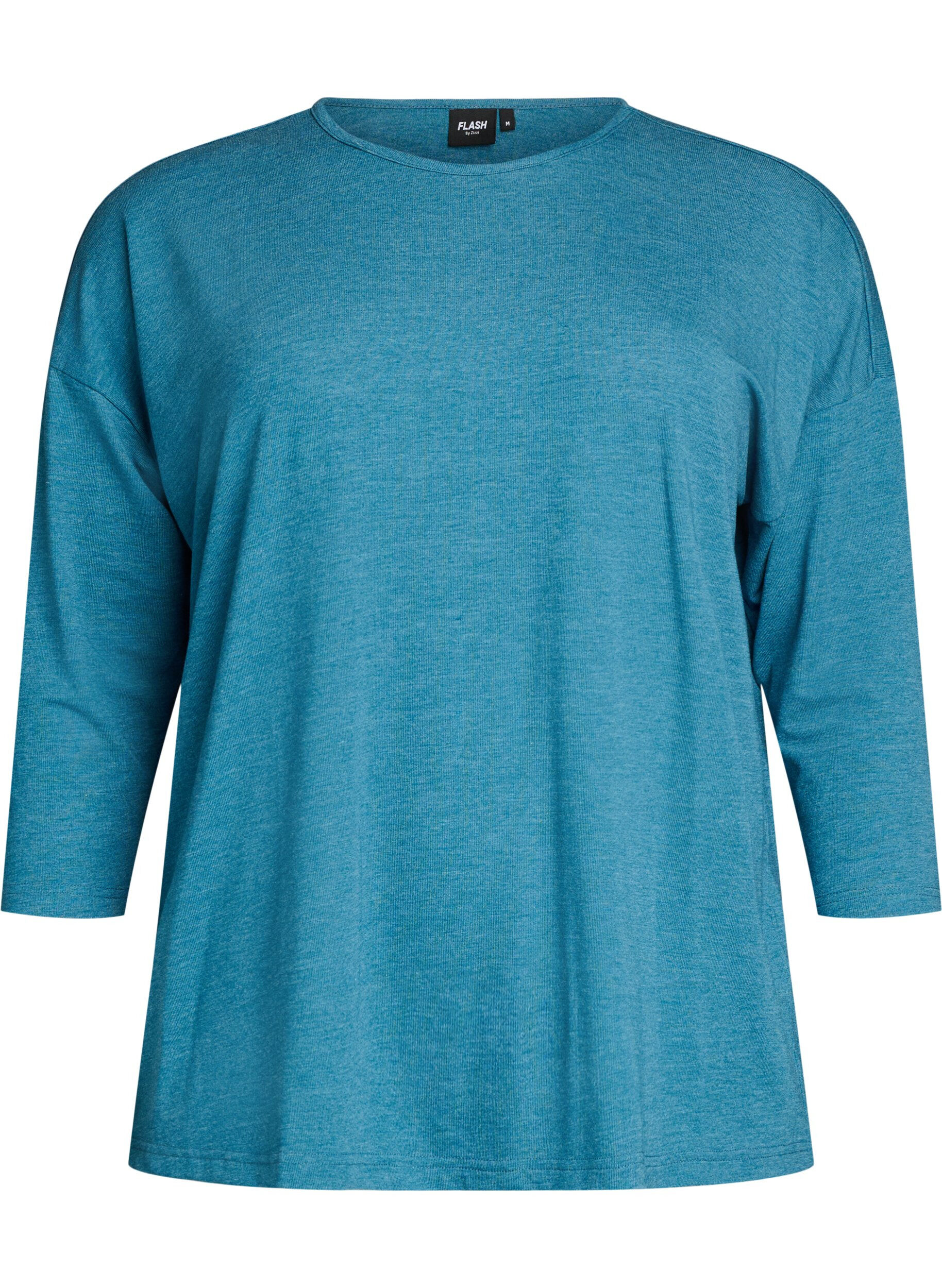 ZizziJerseyblus med 3/4-&auml;rm, Bl&aring;, Packshot image number 0