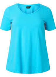 Enfärgad t-shirt i bomull, Blue Atoll