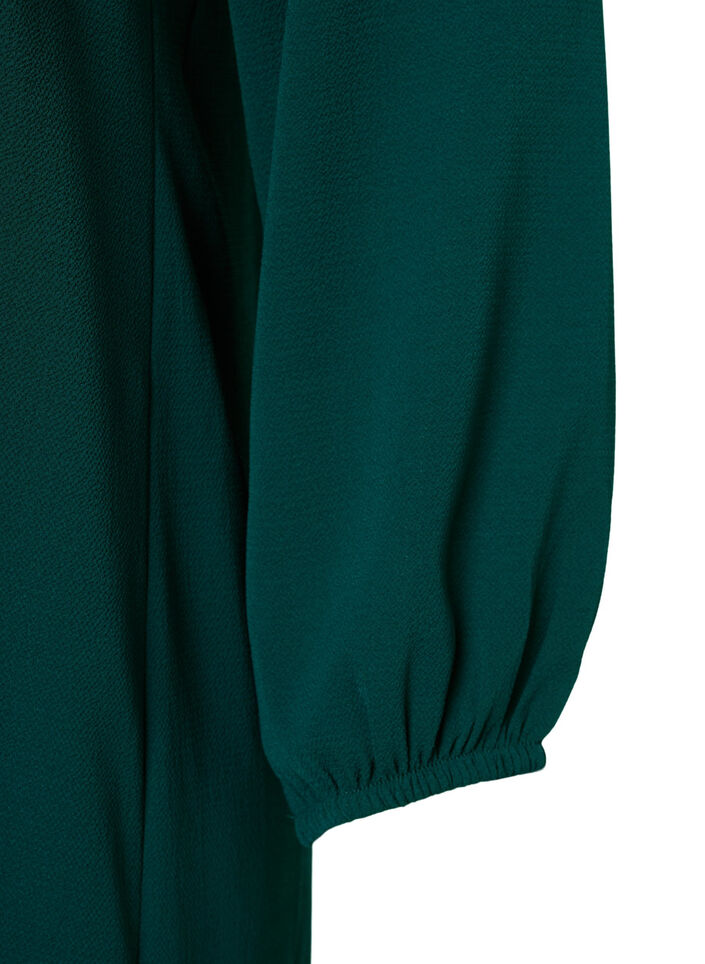 Långärmad klänning med v-ringning., Scarab, Packshot image number 3