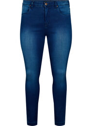 Super slim Amy jeans med hög midja, Blue denim