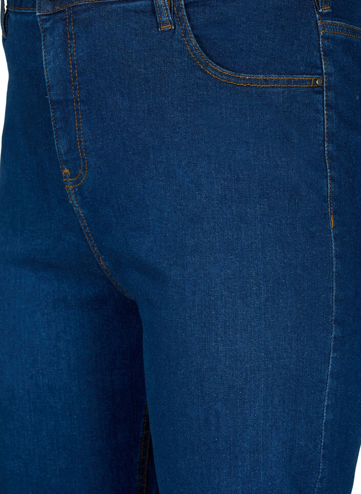 Megan jeans med extra hög midja och normal passform, Dark blue, Packshot image number 2