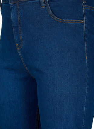 Megan jeans med extra hög midja och normal passform, Dark blue, Packshot image number 2