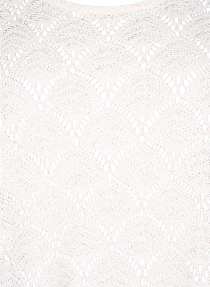 Crochet blus med 3/4 ärmar, Sandshell, Packshot image number 2