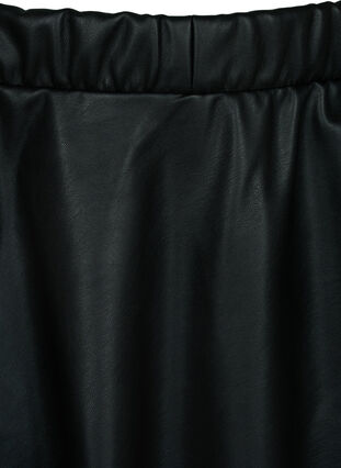 Lös kjol i läderimitation, Black, Packshot image number 2