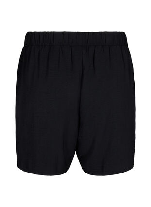 Shorts med fickor och resår i midjan, Black, Packshot image number 1