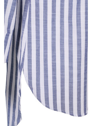 Randig lång skjorta i bomull, Blue Y/D, Packshot image number 3