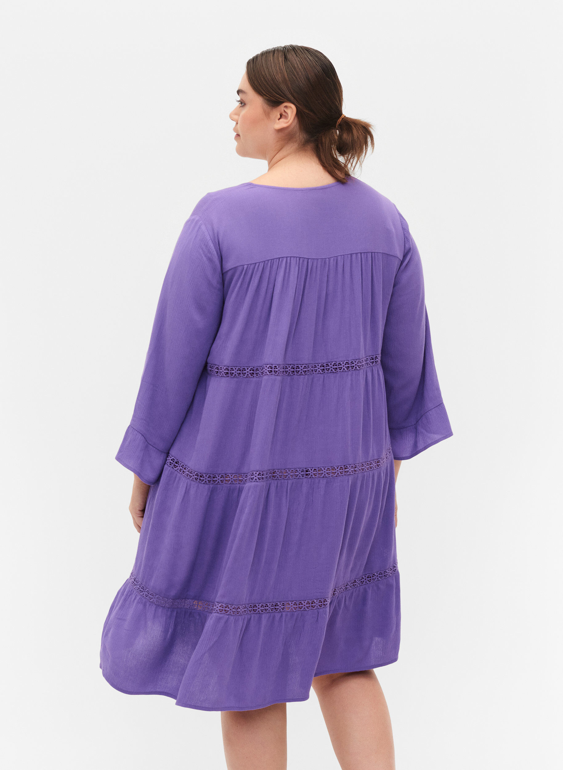 ZizziStrandkl&auml;nning i viskos, Royal Lilac, Model image number 1