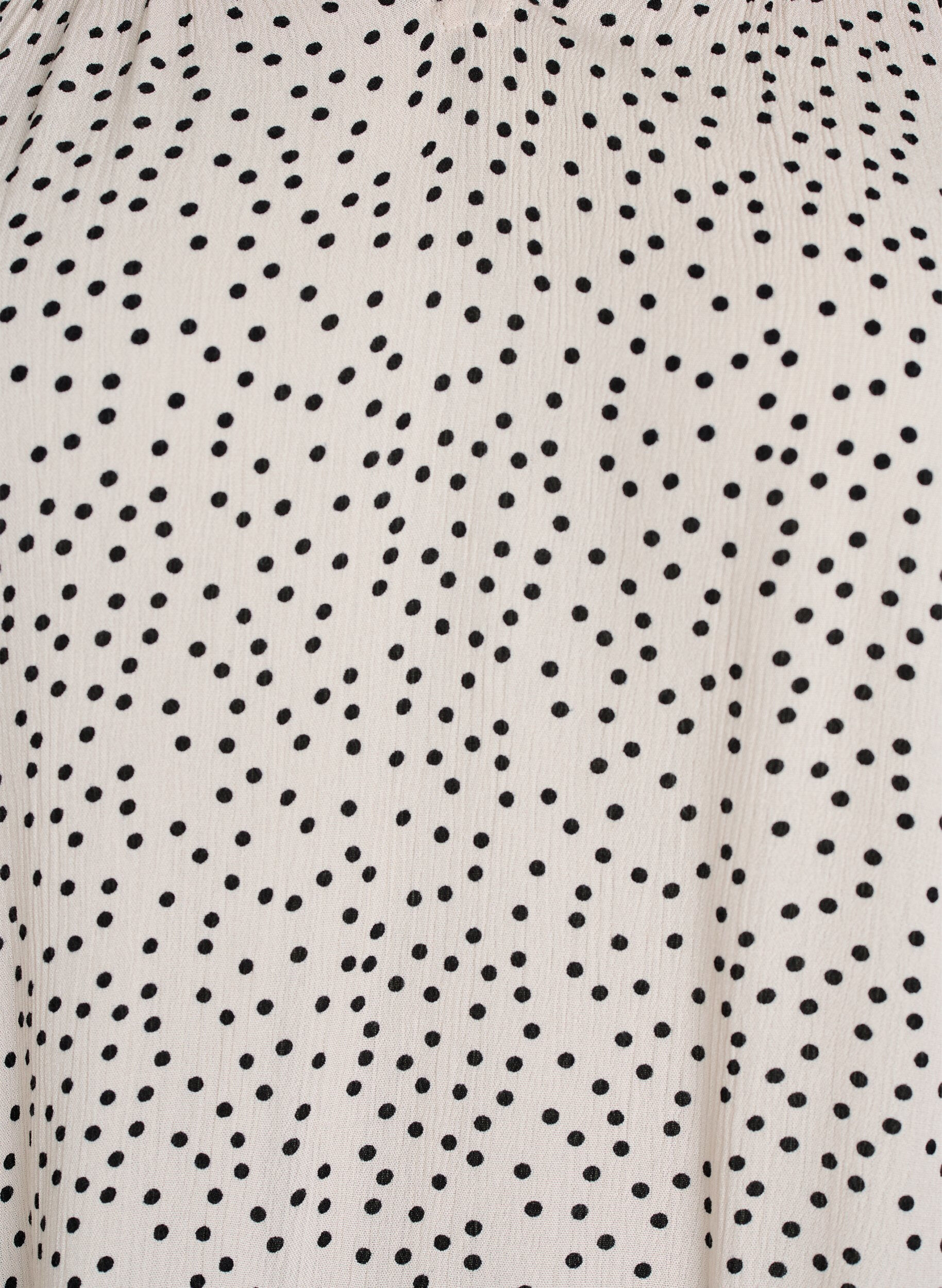 Zizzi M&ouml;nstrad blus i viskos med volangdetaljer, Vanilla, Packshot image number 2