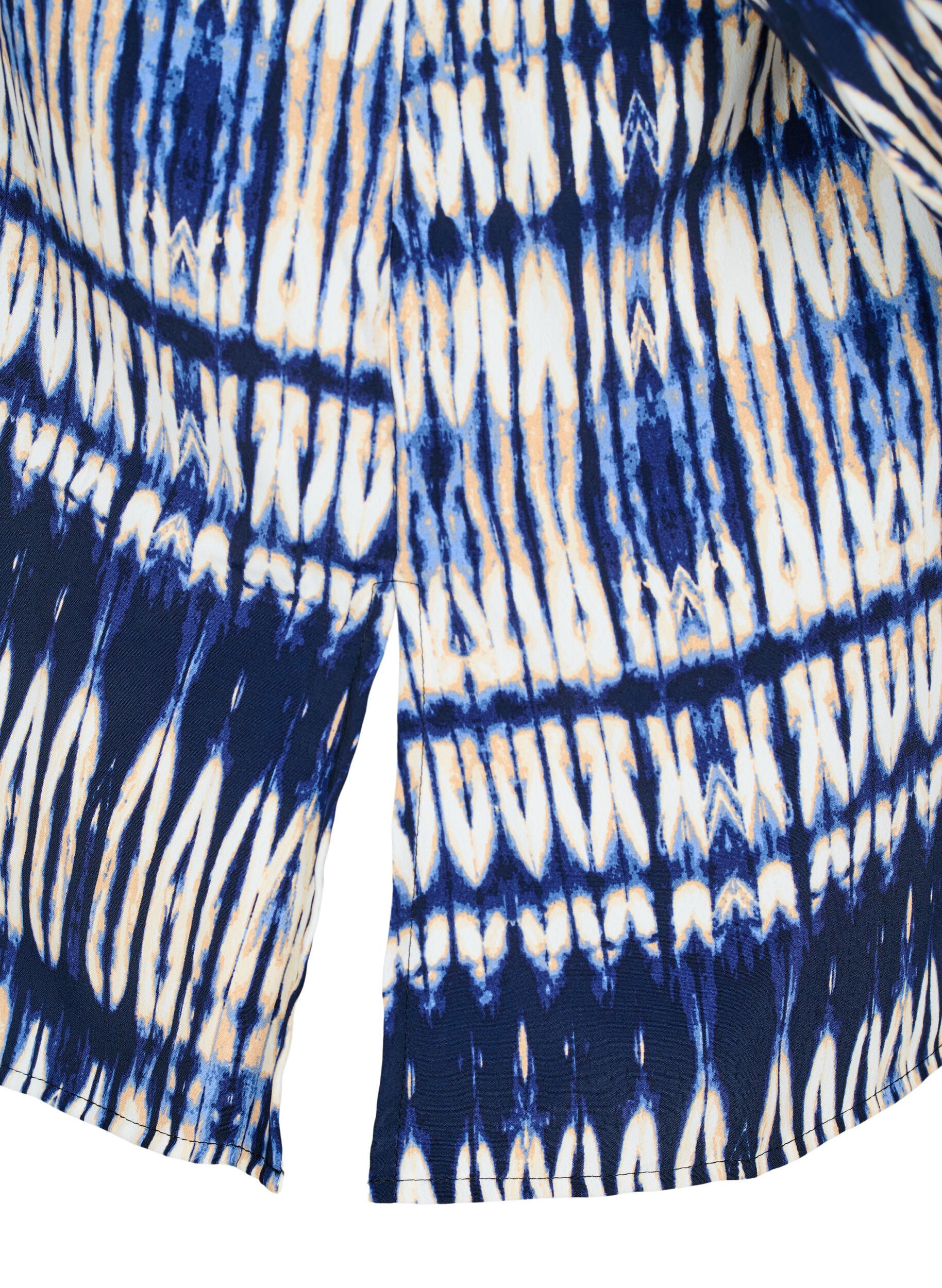 Zizzi Randig skjorta, Bl&aring;, Packshot image number 3