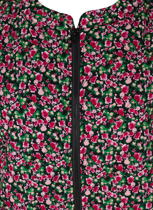 Bomberjacka med blommigt mönster, Black AOP, Packshot image number 2
