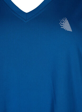Tränings t-shirt med v-ringning och lös passform, Blue Opal, Packshot image number 2