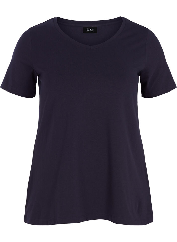 Enf&auml;rgad t-shirt i bomull, Bl&aring;, Packshot image number 0
