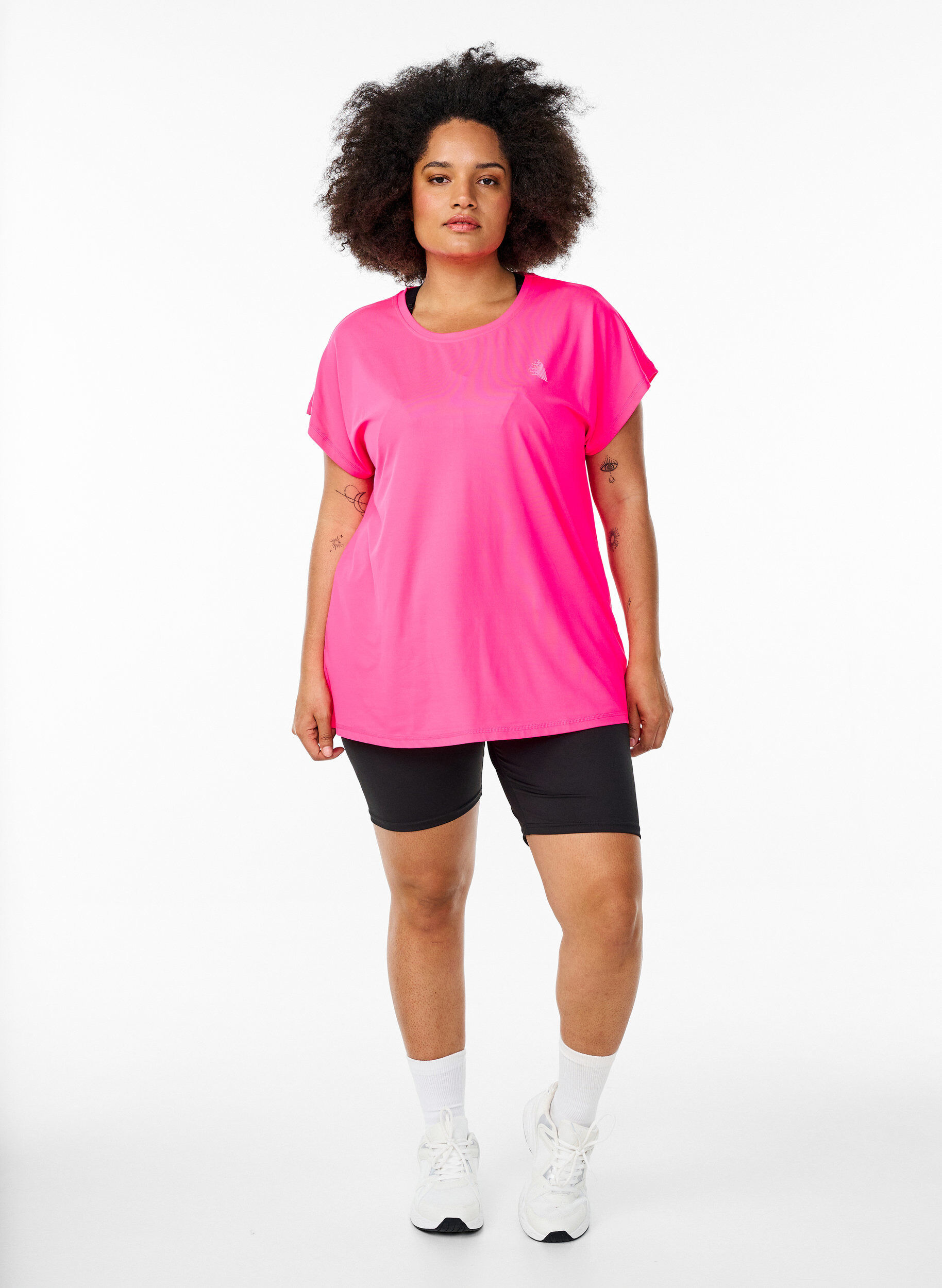 ZizziEnf&auml;rgad tr&auml;nings-T-shirt, Rosa, Model image number 1