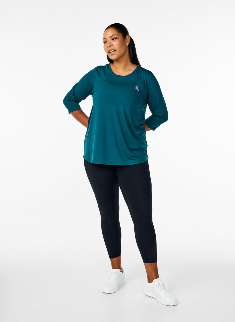 Tr&auml;ningstr&ouml;ja med 3/4 &auml;rmar, Gr&ouml;n, Model image number 1