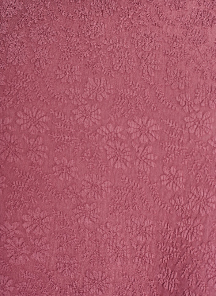 Strukturerad blus med korta &auml;rmar, Rosa, Packshot image number 2