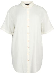 Kortärmad skjorta med knappar, Off-White