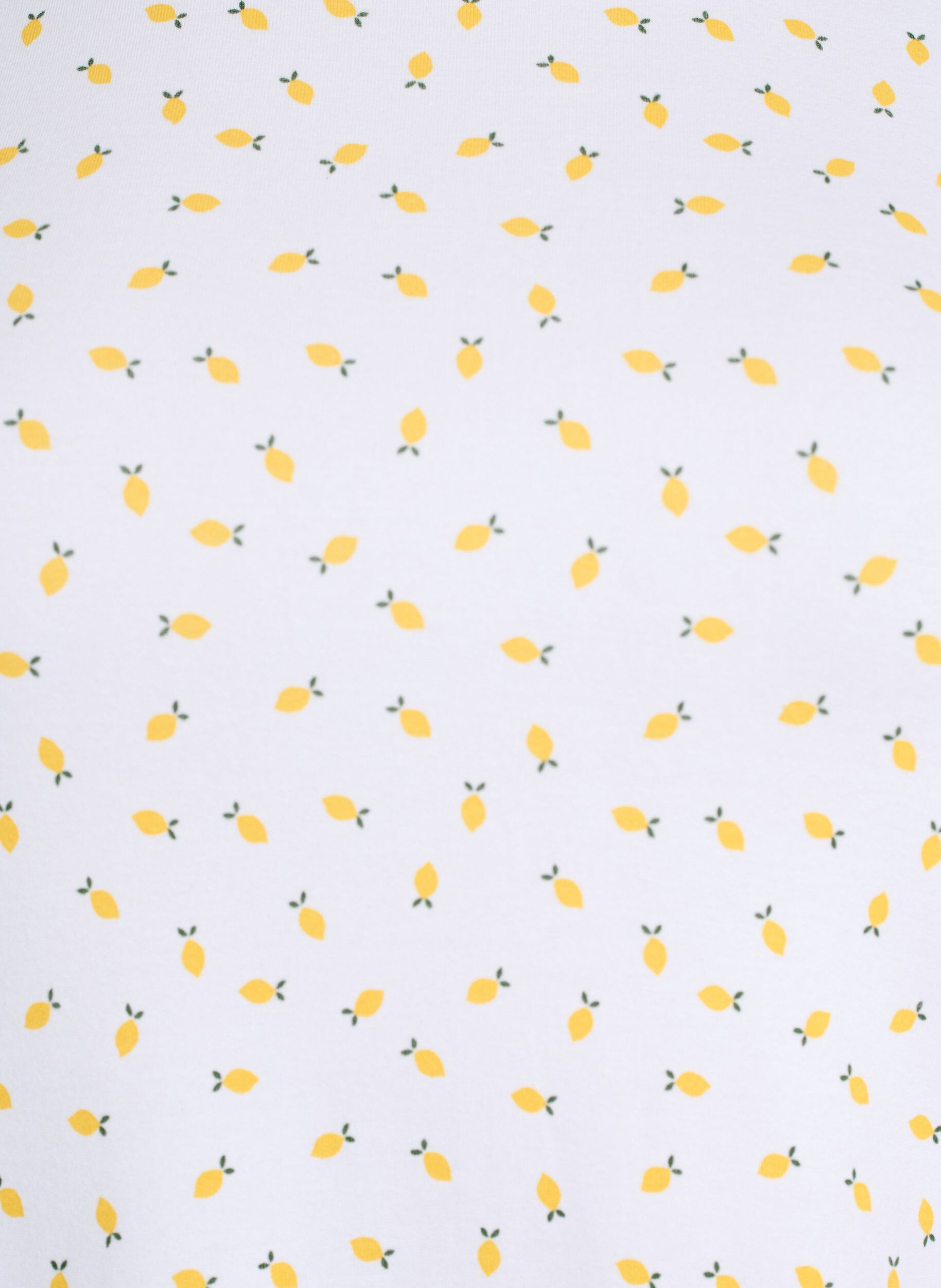 Zizzi T-shirt i bomull med helt&auml;ckande tryck, Vit, Packshot image number 2