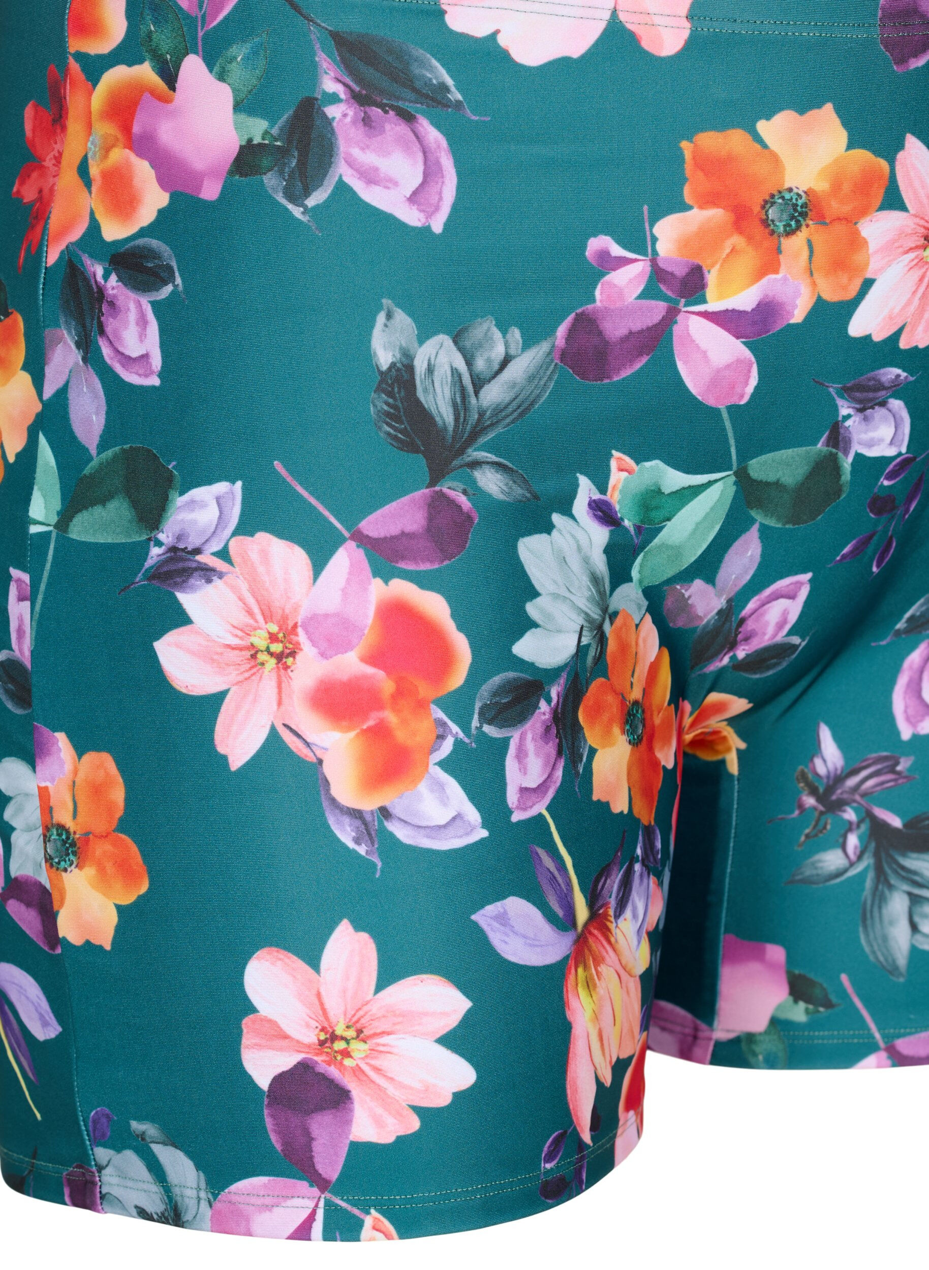 Zizzi Badshorts med blomm&ouml;nster, Meave Print, Packshot image number 2