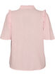 Blus i bomullsmuslin med broderie anglaise och 1/2-&auml;rm, Rosa, Packshot image number 1