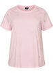 T-shirt i ekologisk bomull med hj&auml;rtan, Rosa, Packshot image number 0