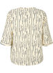 Blus med 3/4 ärmar och tryck, Off White Stripe, Packshot image number 1