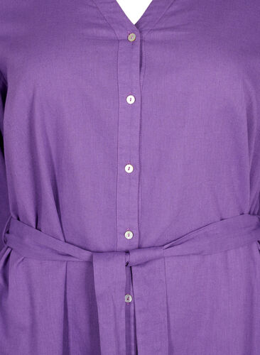 Skjortklänning med långa ärmar, Deep Lavender, Packshot image number 2