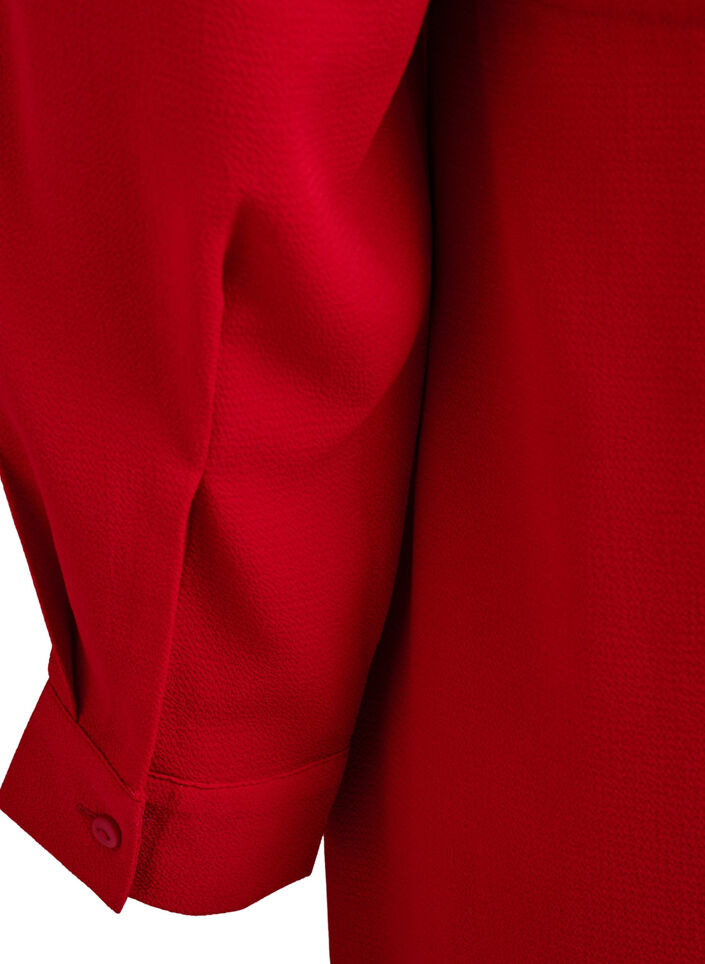 Knälång klänning med knytskärp, Röd, Packshot image number 4