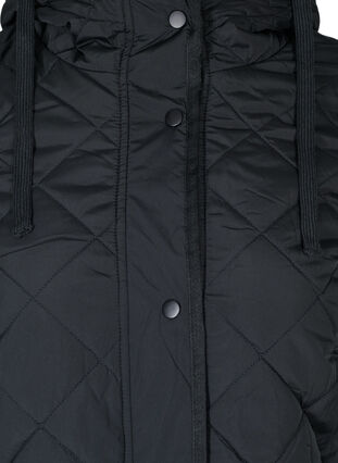 Quiltad 2-i-1-jacka med avtagbara ärmar, Black, Packshot image number 2