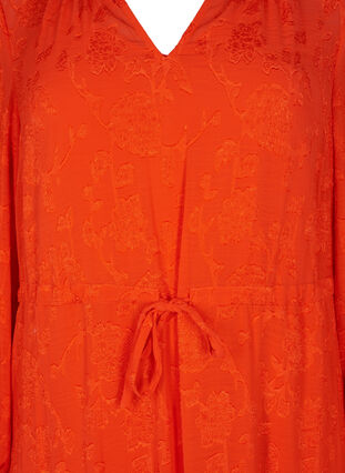 Långärmad midi-klänning i jacquard-look, Orange.com, Packshot image number 2