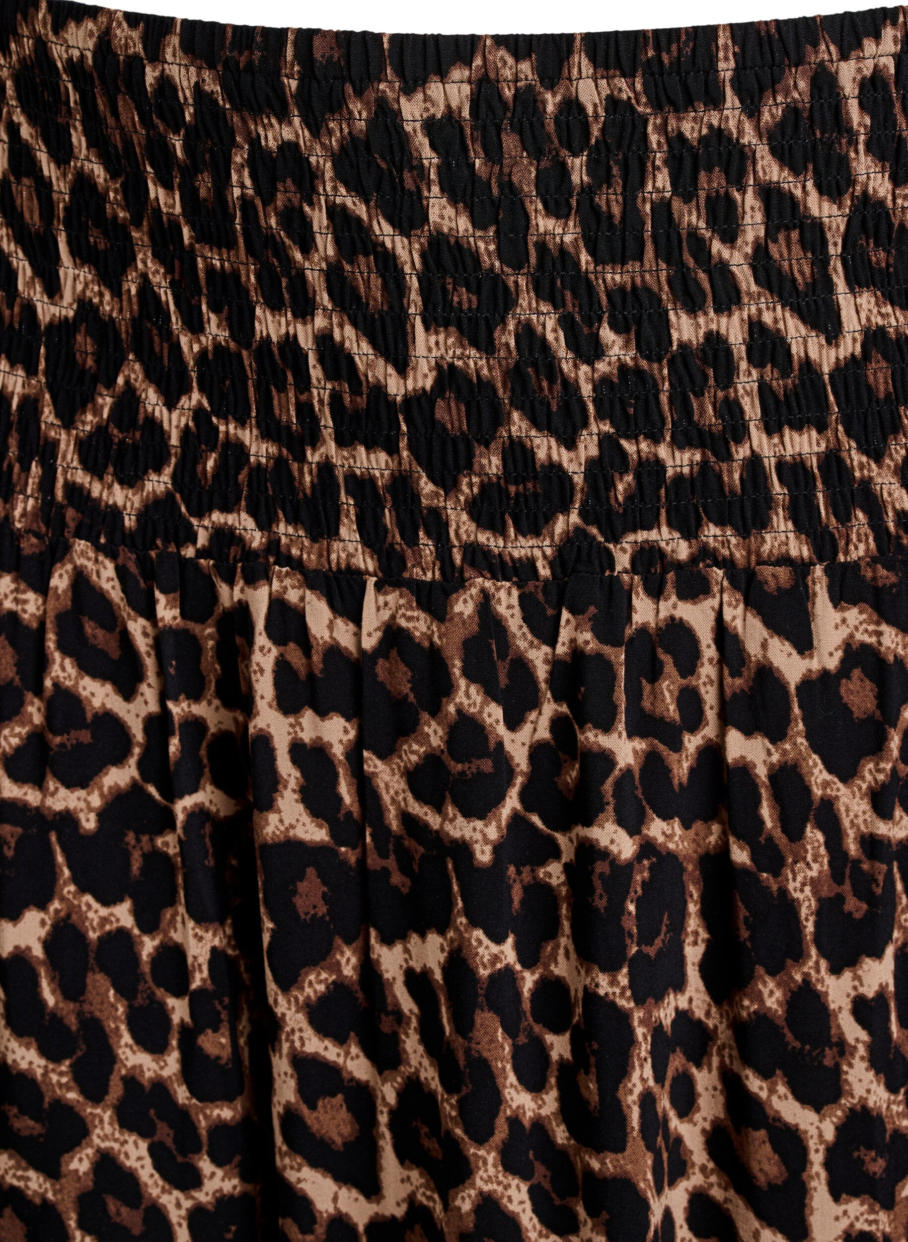 Zizzi FLASH - Maxikjol i viskos med smock, Brun, Packshot image number 2