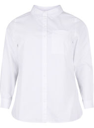 Skjorta i bomullsmix, Bright White