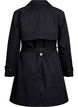 Halvlång trenchcoat med skärp, Black, Packshot image number 1
