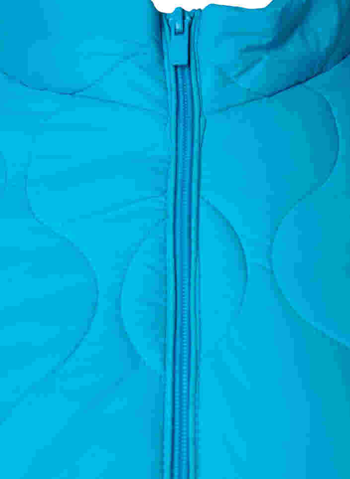 Quiltad jacka med dragkedja och fickor, River Blue, Packshot image number 2