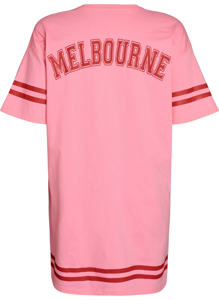 Kort t-shirtkl&auml;nning med sportiga detaljer, Rosa, Packshot image number 1