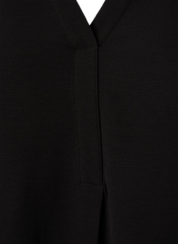 Enf&auml;rgad blus med v-hals, Black, Packshot image number 2